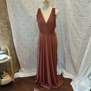 Lulus size large mauve maxi dress style #14962